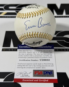 Ernie Banks Autographed Gold Glove Award Official Rawlings Baseball w PSA DNA Authenticity