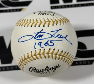 Tom Tresh Autographed Gold Glove Award Official Rawlings Baseball