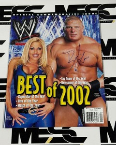 Brock Lesnar Autographed WWE Best of 2002 Magazine