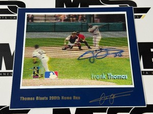 Frank Thomas Autograph 200th Home Run Motion Baseball Photo