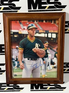 Terry Steinbach Autographed Baseball Photo