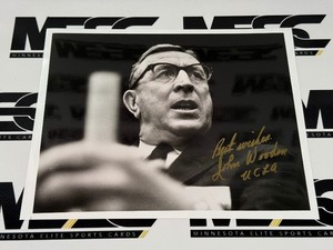 John Wooden Autographed UCLA Basketball Photo