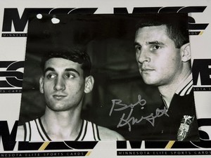 Bob Knight Autograph Basketball Photo