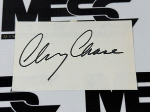 Chevy Chase Autograph Index Card