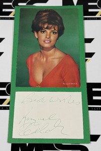 Raquel Welch Autograph Index Card w Photo