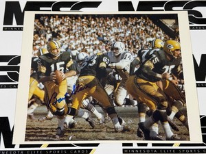 Bart Starr Autograph Green Bay Packers Football Photo