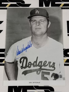 Don Drysdale Autograph w Beckett Authenticity Baseball Photo