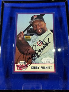 Kirby Puckett Autograph w/ JSA Authenticity Mounted on Metrodome Seatback #34 - Minnesota Twins Baseball