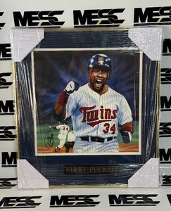 Kirby Puckett Autograph Yeah Print - Framed and Matted Minnesota Twins