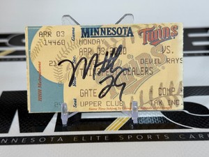Matt Lecroy Autograph Ticket Stuf from 1st Hit Game - Minnesota Twins