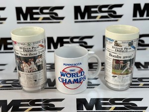 (3) 1987 World Series Cups  Mug - Minnesota Twins