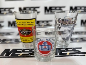(3) Football Vatious Glasses - HOF, MNF, Jim Marshall