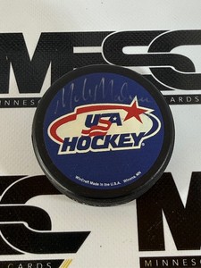 Mike Modano Autograph USA Hockey Puck