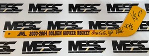 2003-2004 University of Minnesota Hockey Mini Stick w 5 Autographs