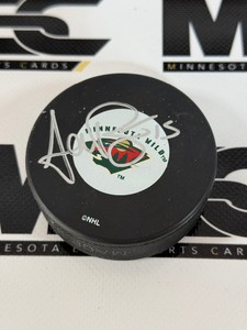 Andrew Brunette Autograph Minnesota Wild Hockey Puck