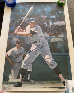 Harmon Killebrew Autograph w HR Inscription 1968 Sports Illustrated Vintage Minnesota Twins Baseball Poster