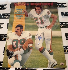 Jim Kiick Auto w Authenticity 16x20 Miami Dolphins Football Photo