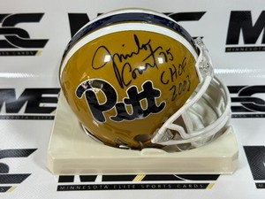 Jimbo Colvert Autograph Pittsburgh Mini Football Helmet