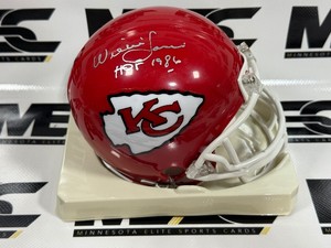 Willie Lanier Autograph w HOF Inscription Mini Kansas City Chiefs Football Helmet