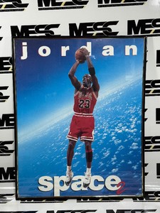 Michael Jordan Space 2 Framed Basketball Poster