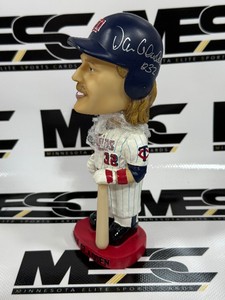Dan Gladden Autograph Red Base Minnesota Twins Baseball Bobblehead - In Box