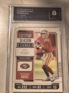 Brock Purdy Football Card Graded 8