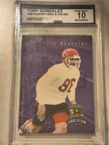 Tony Gonzalez #62 Rookie Trading Card Graded 10