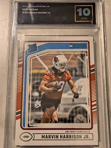 Marvin Harrison Jr. #303 Rated Rookie Card Graded 10