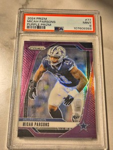 Micah Parsons #77 Football Card Graded 9