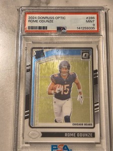 Rome Odunze Rookie Football Card Graded 9