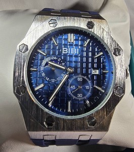 NEW BIBI Automatic Blue Dial Luxury Watch  42mm  Blue Strap  Box & Papers