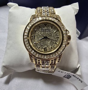 NEW Montres Prestige MPW-0137 Womens Gold-Tone Crystal Watch  Retails $179.90  Box