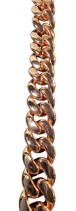 NEW AJ U.S.A. 14K Gold-Plated Cuban Link Bracelet  Crystal Lock  $100 Tag