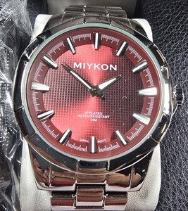NEW MIYKON X2F24-1500 Red Dial   Stainless Steel Watch W Seiko Movement  46mm  Box & Accessories