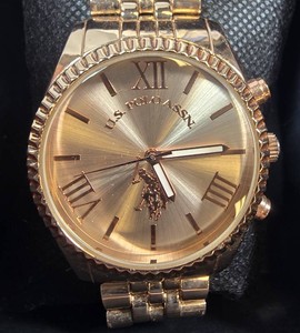 U.S. Polo Assn. Gold-Tone Mens Watch  38.30mm  Presentation Box