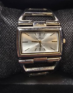Anne Klein AK Silver-Tone Rectangular Quartz Watch  100FT Water Resistant