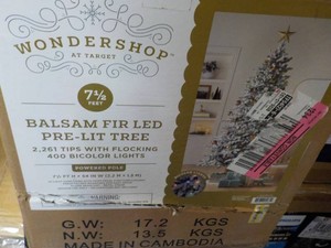 Wondershop 7 12 Foot Balsam Fir LED Pre-Lit Tree new in box