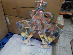 Bethlehem 48 Iridescent Xmas Tree with Metal Stakes and LED Lights