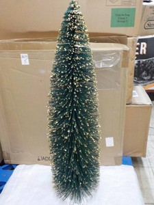 Green with Gold Tips Holiday Tree 36 Tall
