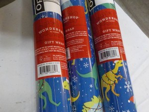 3 Extra Long Rolls Holiday Gift Wrap