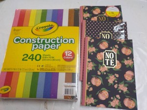 3 Notebooks and Construction Paper