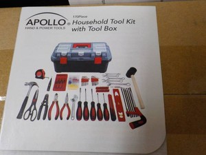 Apollo Household Tool Kit with Tool Box