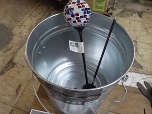 Metal Pail, Solar Dcor, and Sun Catchers
