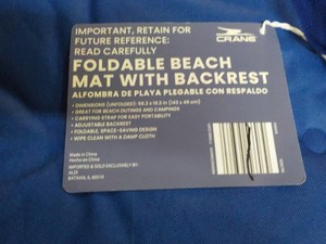 Foldable Beach Mat with Backrest