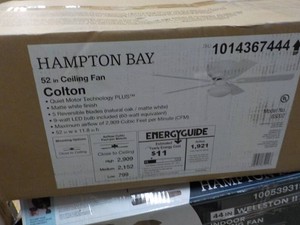 Hampton Bay 52 Colton Ceiling Fan with Light