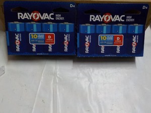 8 Rayovac size D Batteries