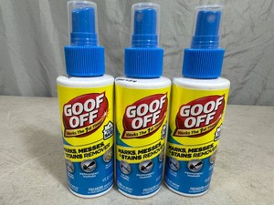 3 New Spray Bottles of Goof Off Mess Remover
