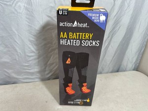 New Pair of Action Heat Battery Heated Socks - Unisex - SM
