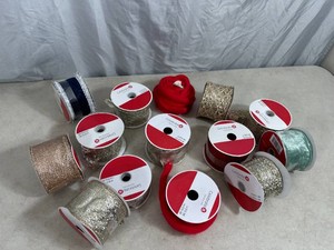 14 New Rolls of Craft  Decorative Wired Ribbon