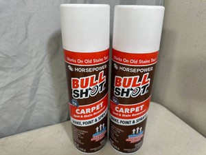 2 New Cans of Horsepower Bullshot Carpet Spot and Stain Remover